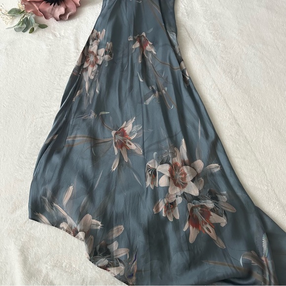 ALLSAINTS Alexia Kuroyuri Floral-print Midi Dress In Blue - Picture 5 of 16